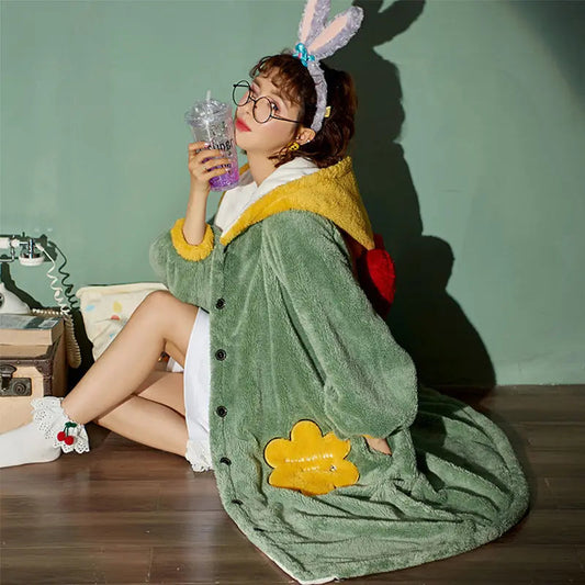 Coral Fleece Pajamas Nightgown Women EX-STOCK Canada