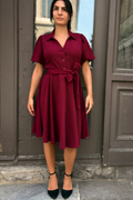 Coralie Tie-Waist Fit & Flare Dress - Velora Luxury Fashion