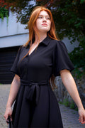 Coralie Tie-Waist Fit & Flare Dress - Velora Luxury Fashion