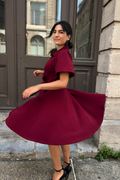 Coralie Tie-Waist Fit & Flare Dress - Velora Luxury Fashion