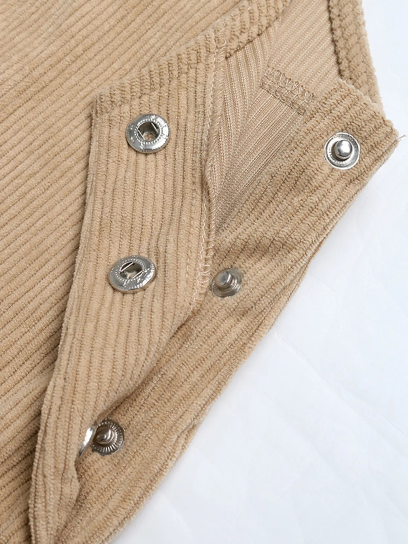 Corduroy Overall Dress with Pocket - Velora Luxury Fashion