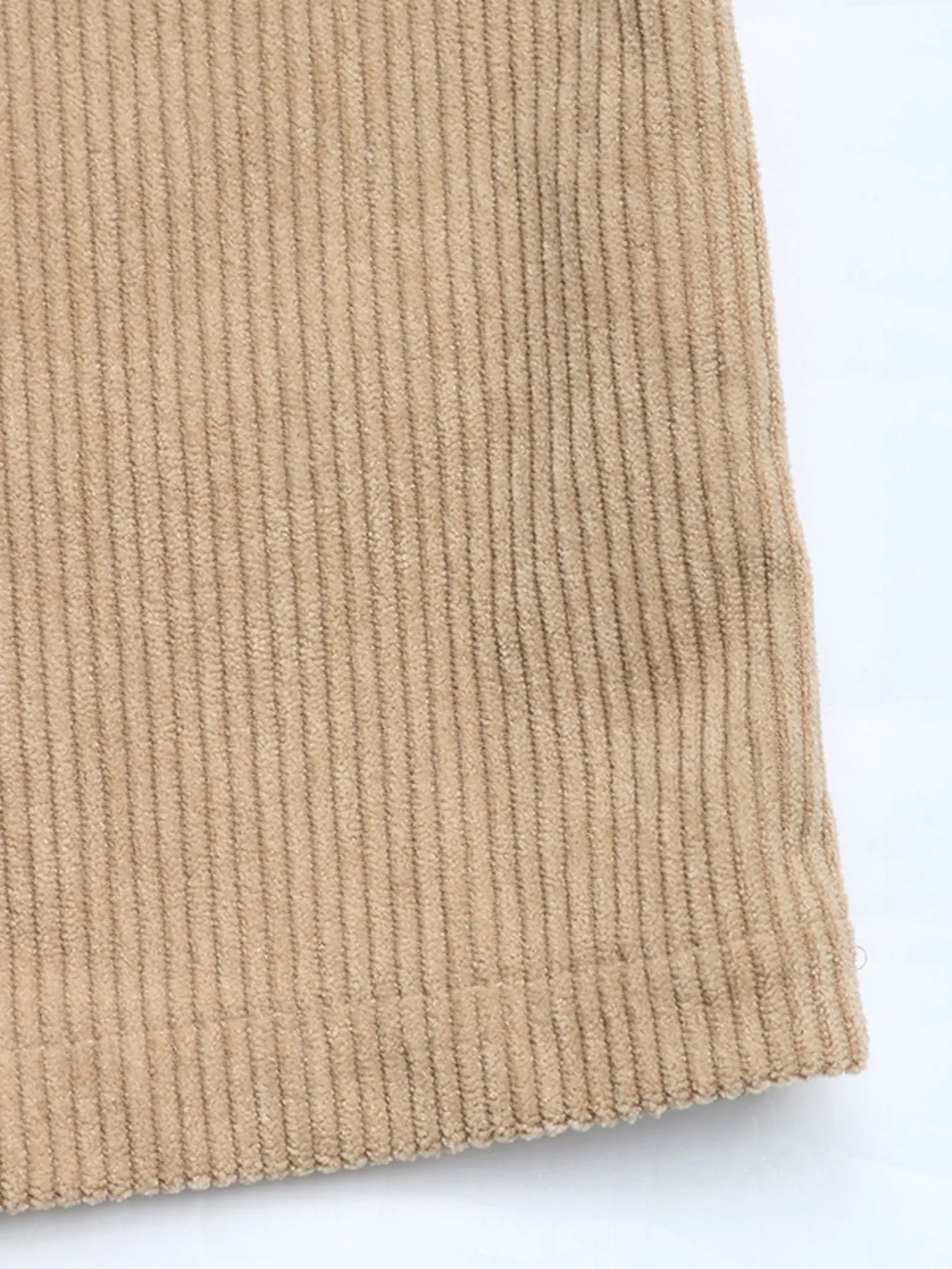 Corduroy Overall Dress with Pocket - Velora Luxury Fashion