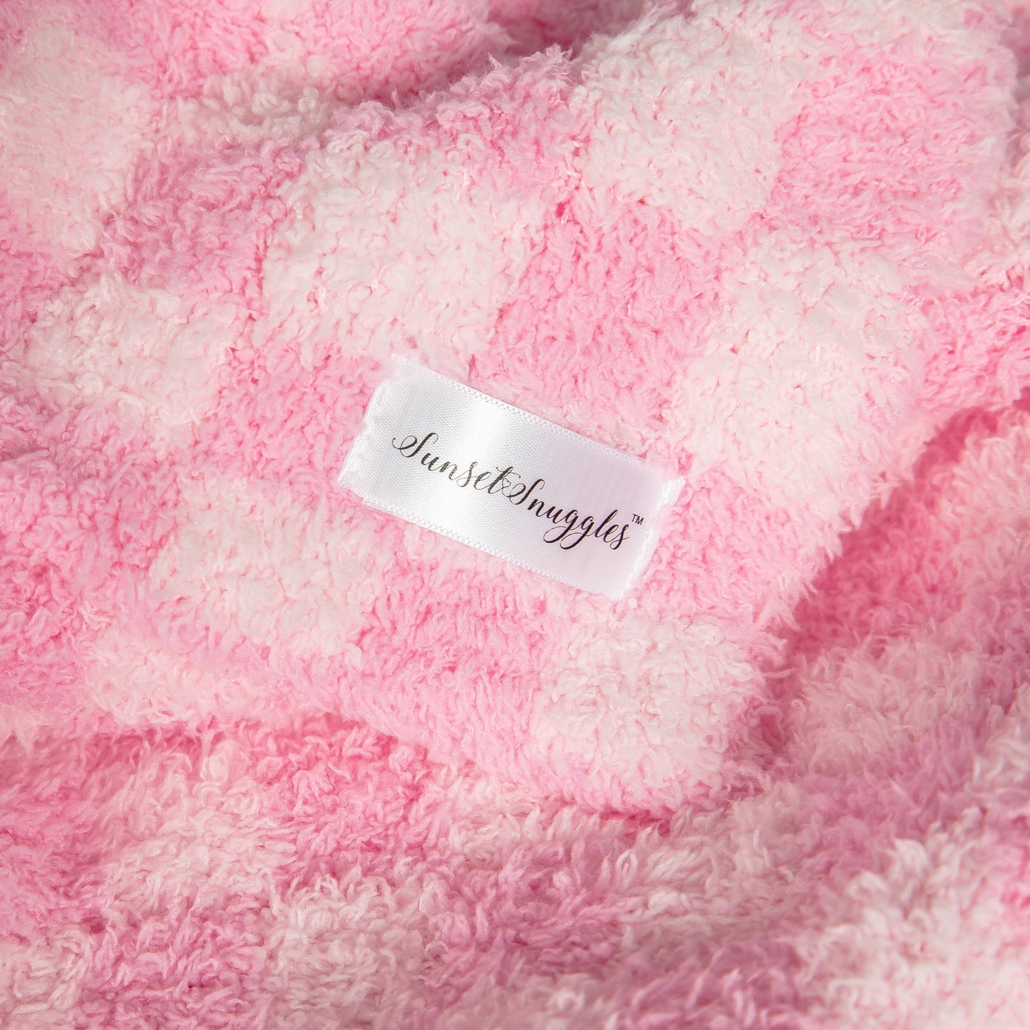 Cotton Candy Check Print Extended Throw