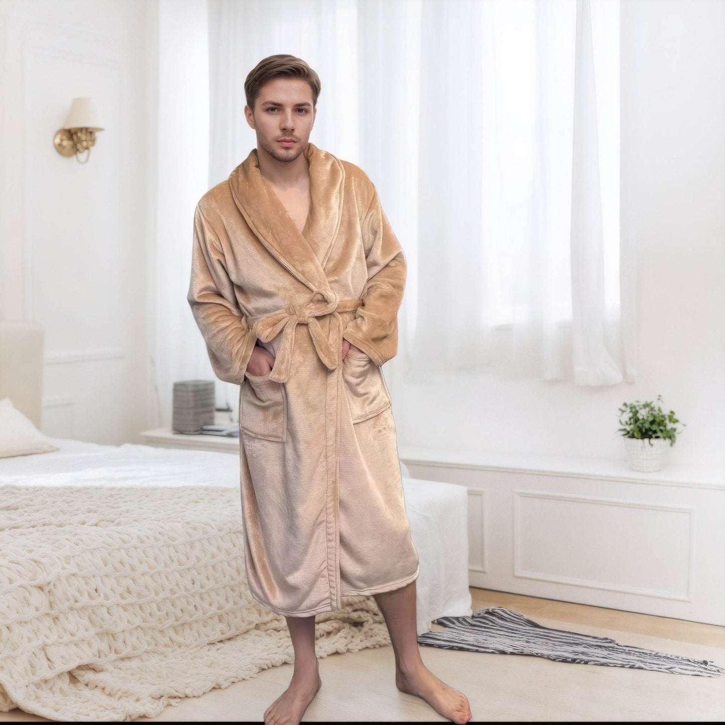 Couple Bathrobe Long Pajamas Homewear EX-STOCK Canada