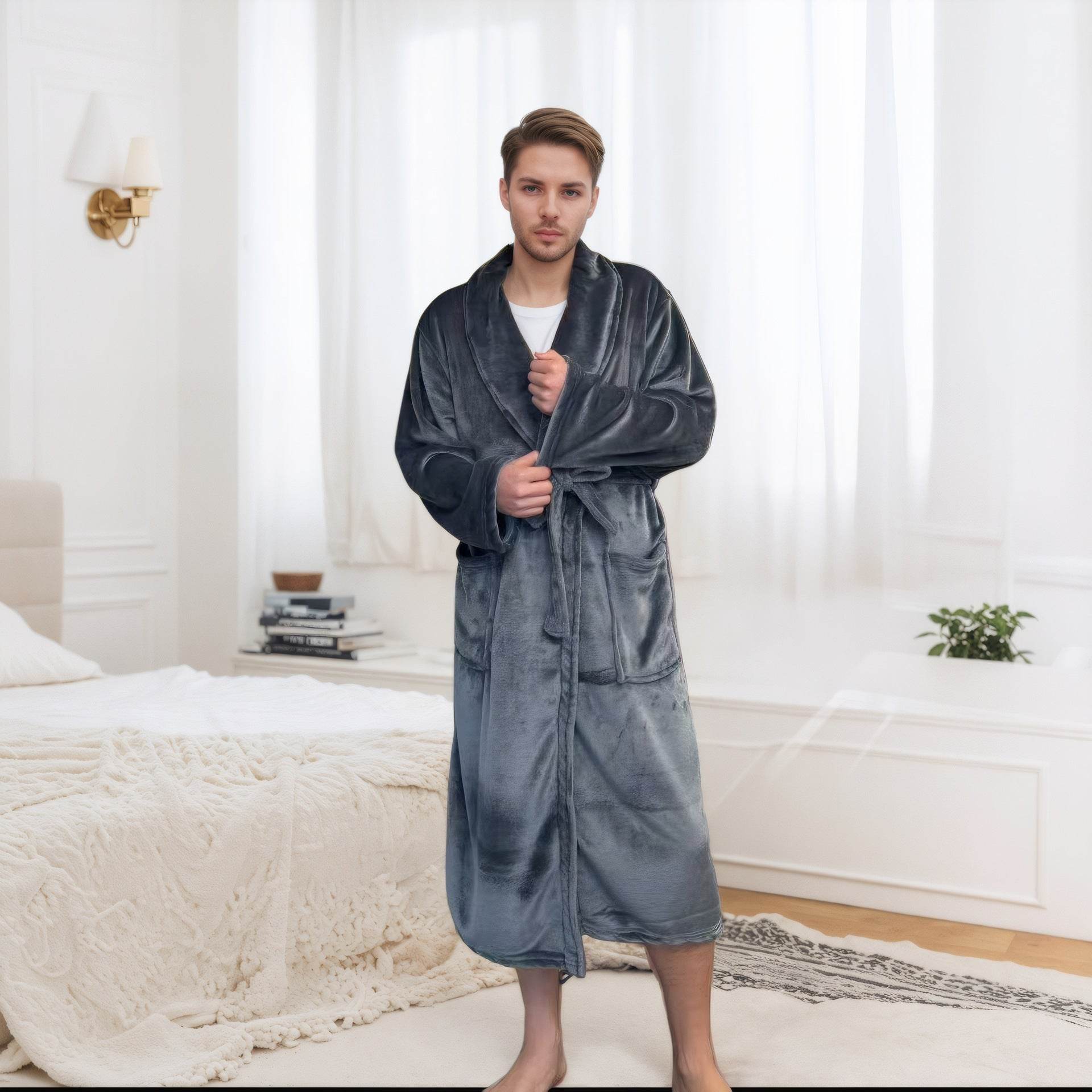 Couple Bathrobe Long Pajamas Homewear EX-STOCK Canada