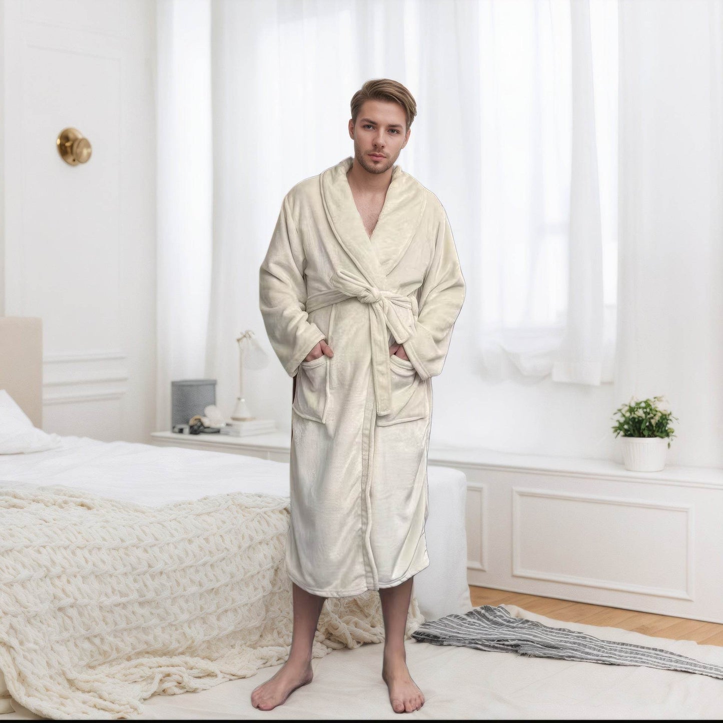 Couple Bathrobe Long Pajamas Homewear EX-STOCK Canada