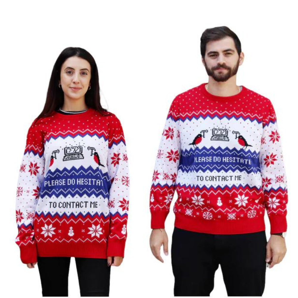 Couple - Please Do Hesitate To Contact Me Sweater - Velora Luxury Fashion