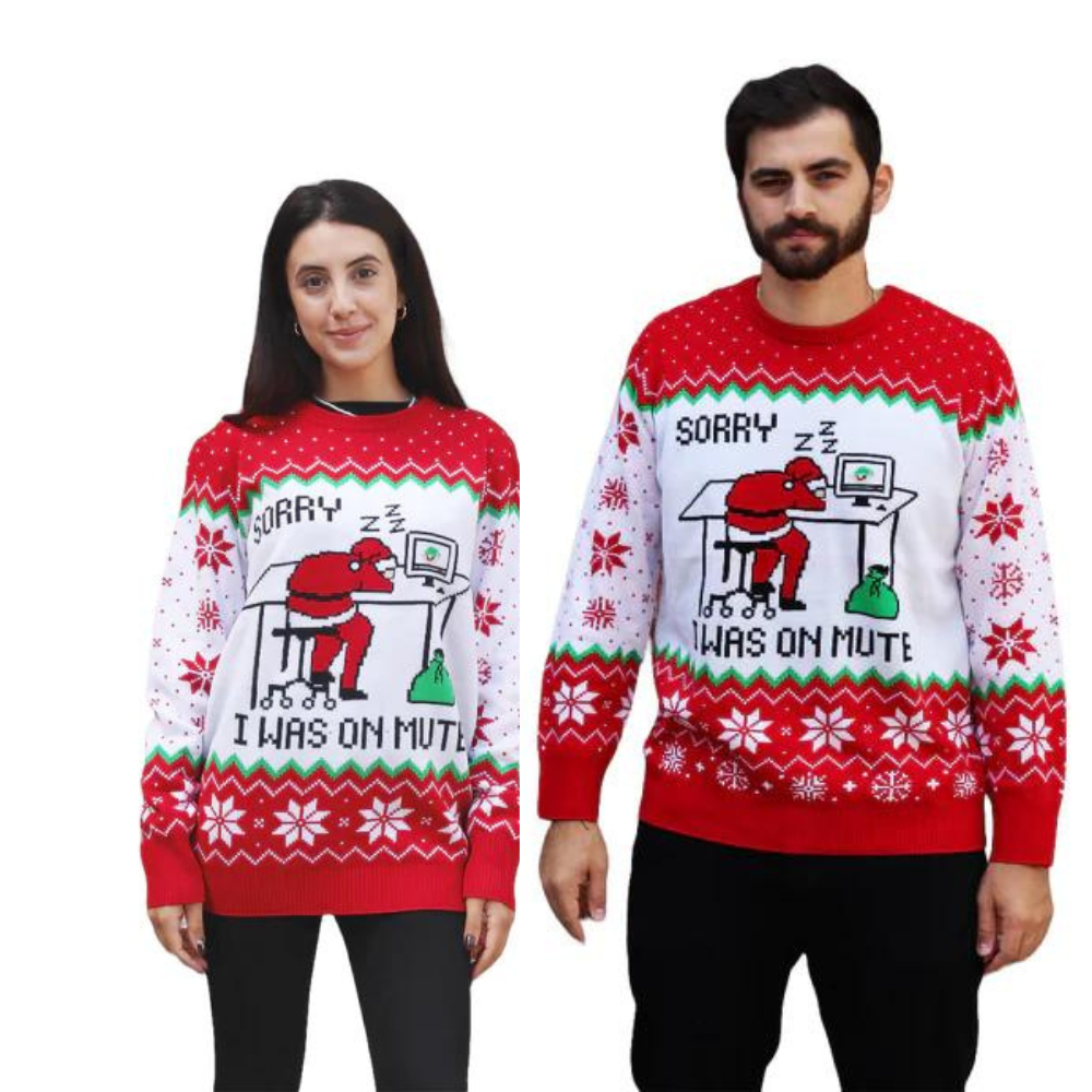 Couple - Sleepy Santa On Mute Sweater - Velora Luxury Fashion