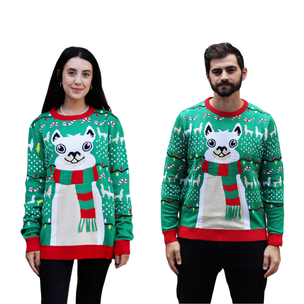 Couple - Winter Llama Sweater - Velora Luxury Fashion