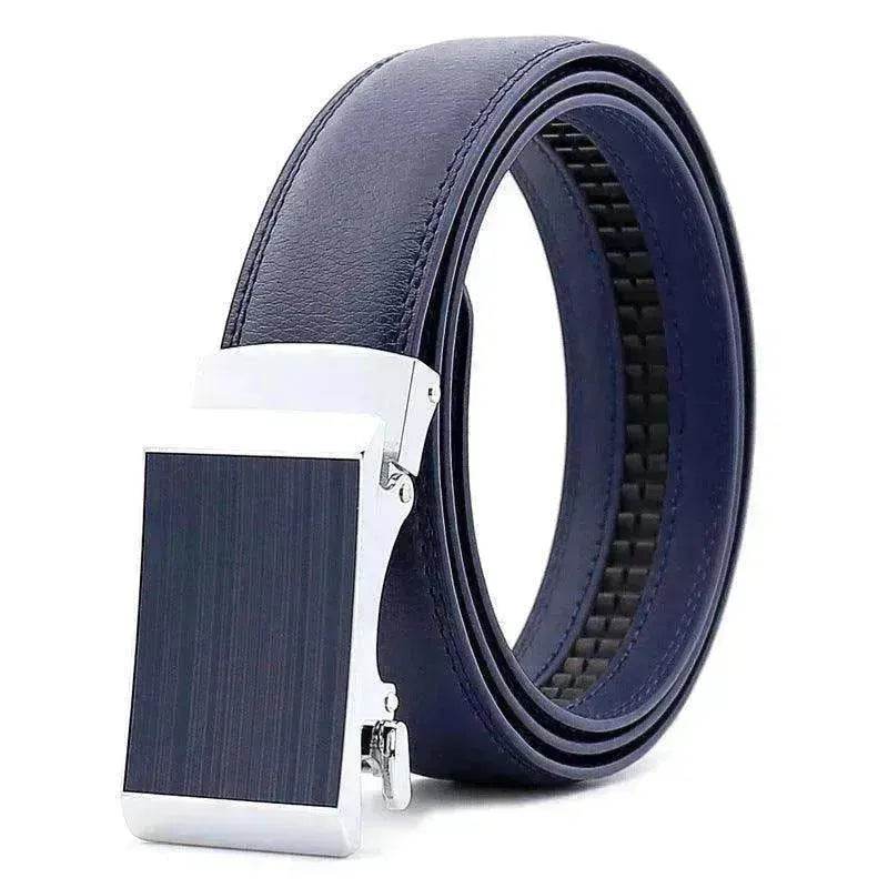 Cowhide Alloy Belt Automatic Buckle Business Casual Belt Men's Pant Belt - Velora