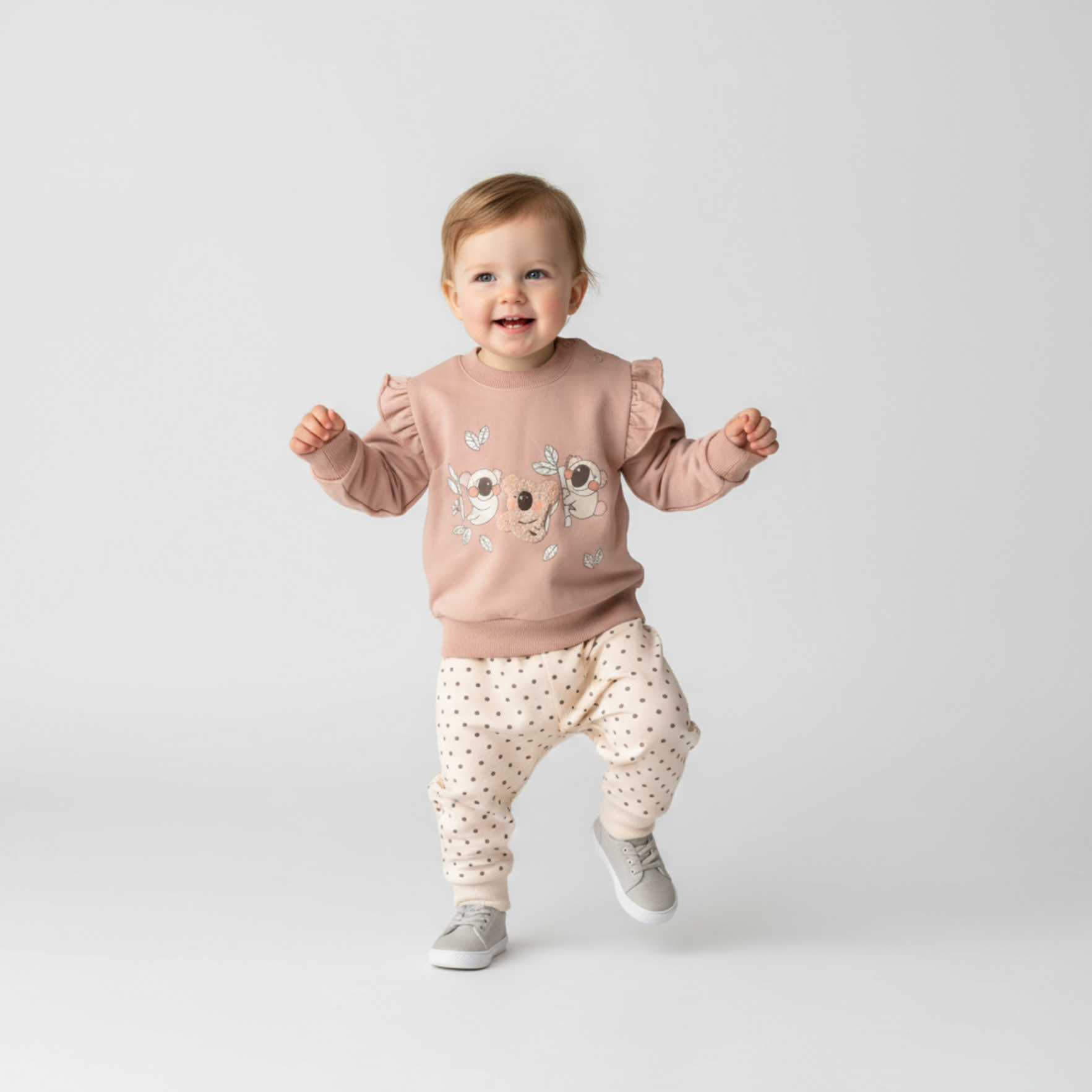 Cozy Koala Girls Jogger Set - Velora Luxury Fashion