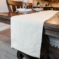 Cream Organic Cotton Hemp Canvas Table/Bed Runner - Velora Luxury Fashion