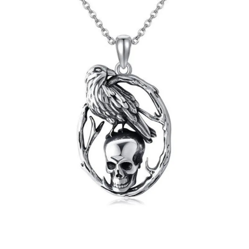 Creative Retro Halloween Skull Pendant Necklace - Velora