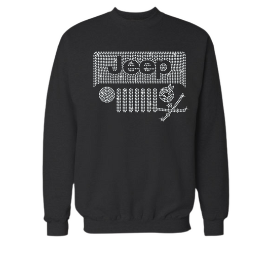 Jeep & Ninja Rhinestone Shirt – Biker & Off-Road Sparkle Bling Apparel | Blingdazzel