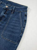 Cropped High Rise Wide Leg Jeans - Velora Luxury Fashion