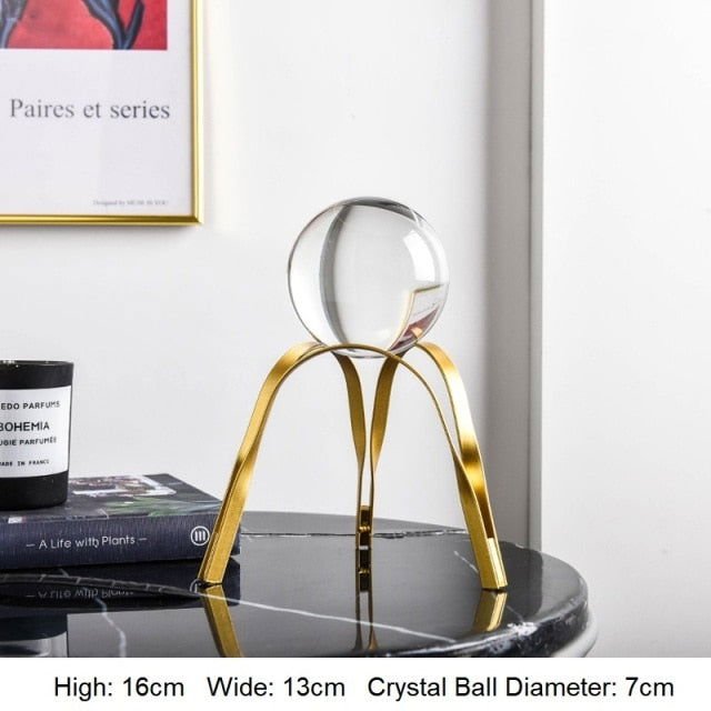 Crystal Ball-Golden Ornament - Velora Luxury Fashion