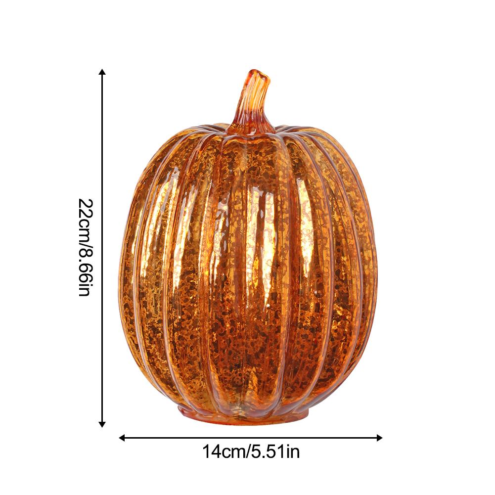 Crystal Glass Pumpkin Lamp - Velora Luxury Fashion