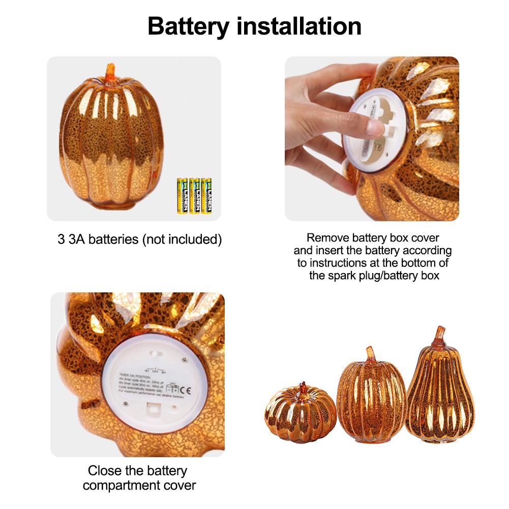 Crystal Glass Pumpkin Lamp - Velora Luxury Fashion