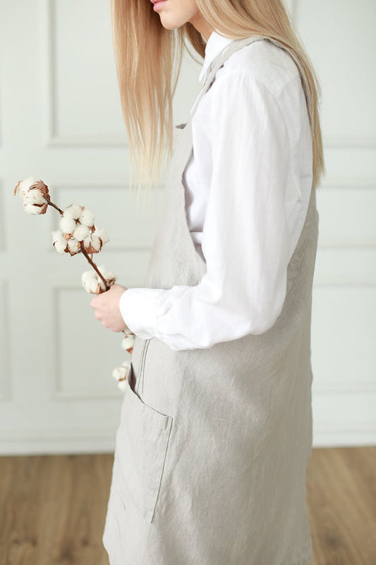 Cuisine Linen Apron - Velora Luxury Fashion