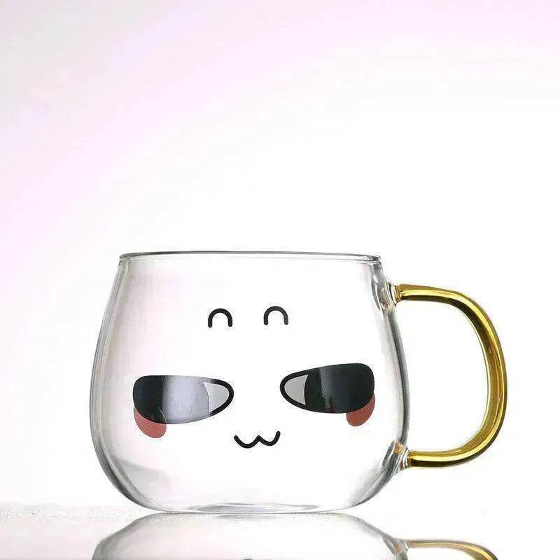 Cute Glass Expression Coffee Cup Mug - Velora