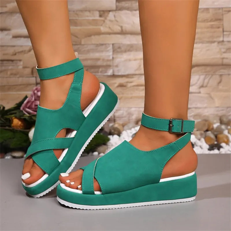 Cutout Platform Sandals - Velora Luxury Fashion