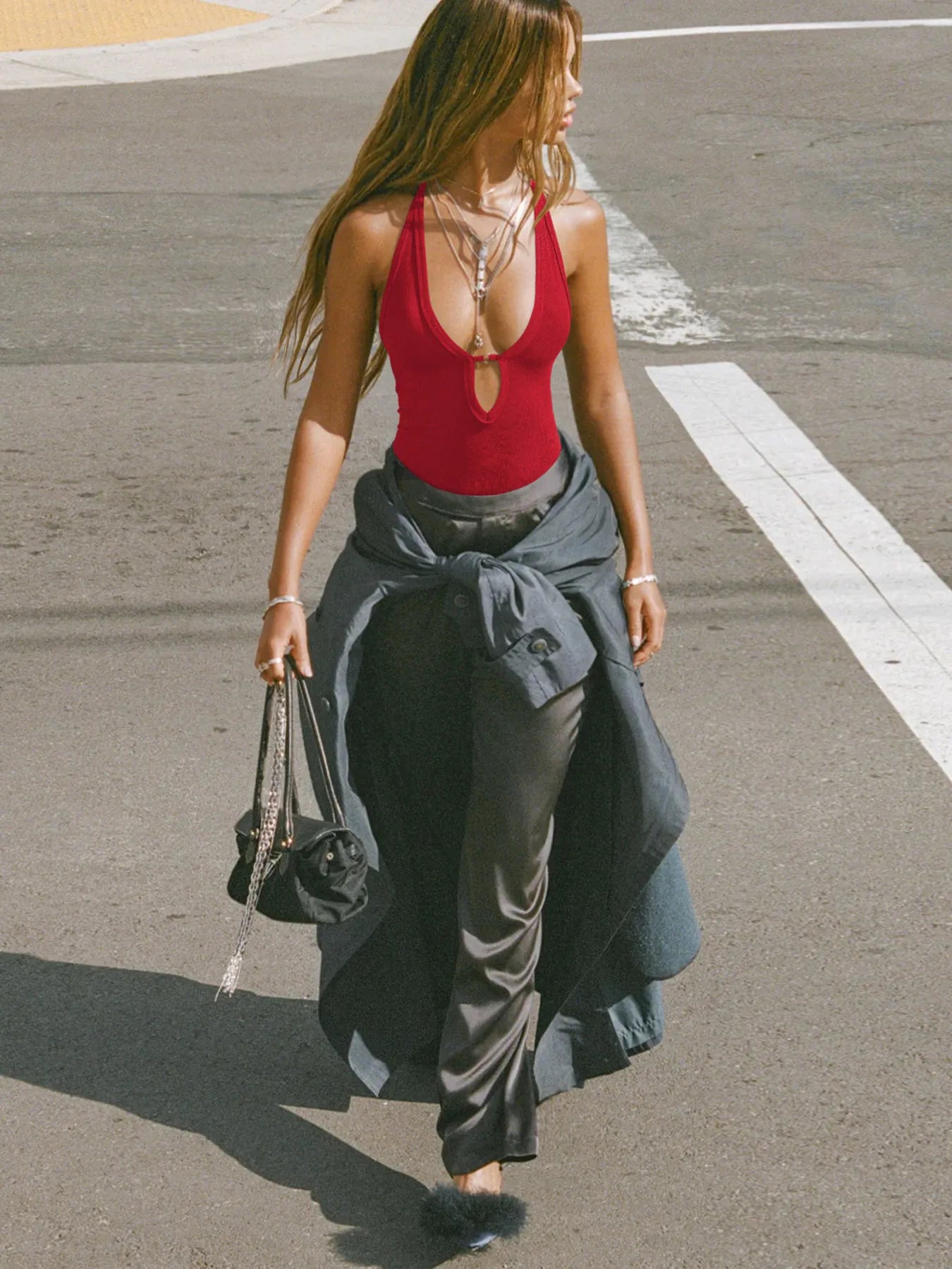 Cutout Ribbed Tank Top - Velora Luxury Fashion