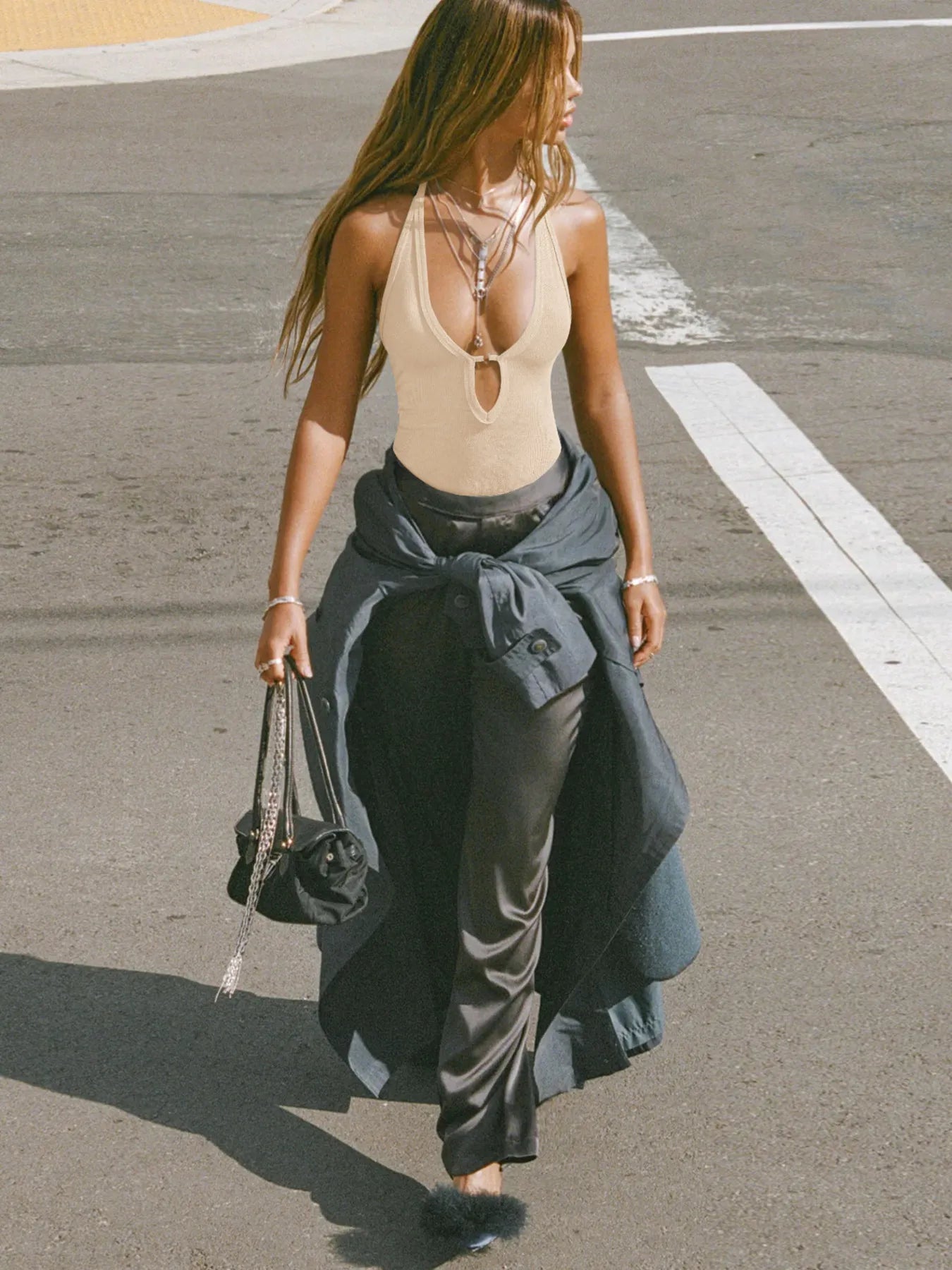 Cutout Ribbed Tank Top - Velora Luxury Fashion