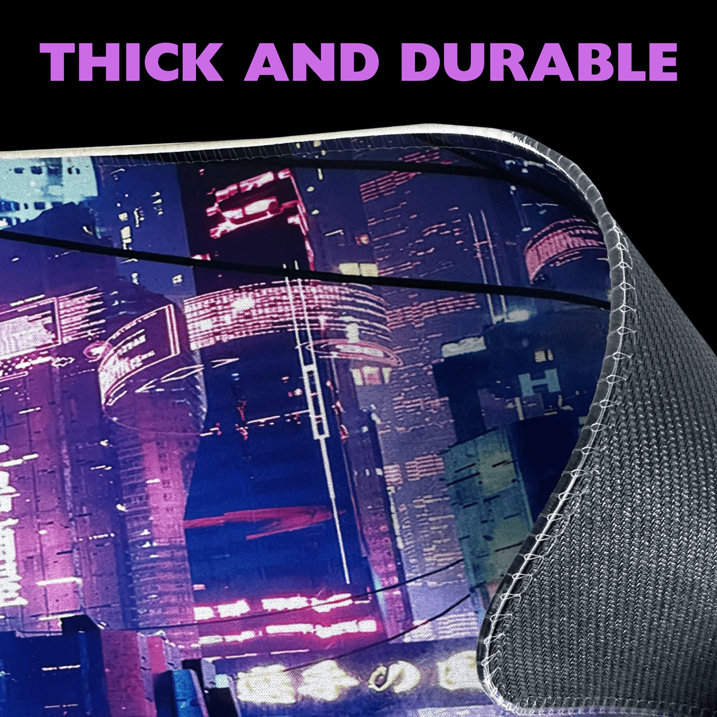 Cyberpunk Night City Dystopian DS3 LED Mouse Mat Mouse Pad 7 led lights smooth surface - Velora Luxury Fashion