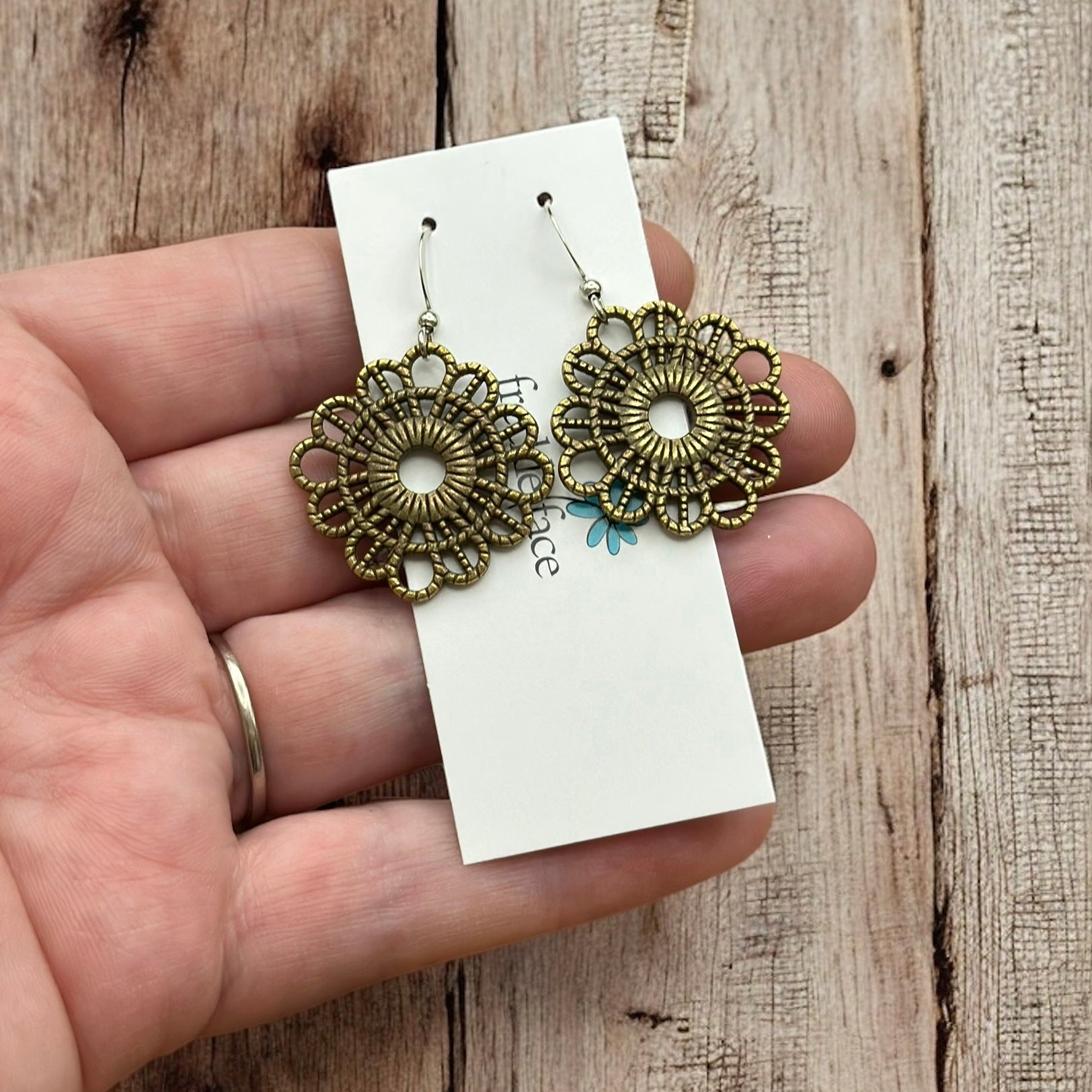 Lace Textured Earrings - Velora