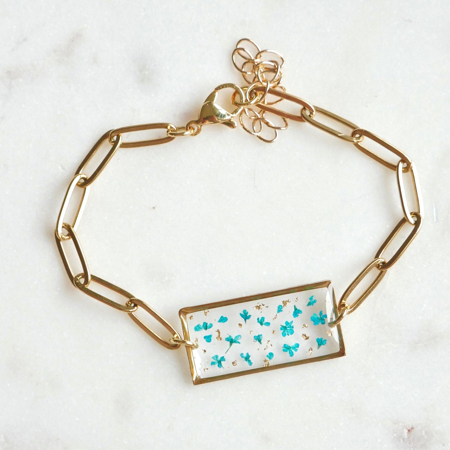 Bracelet Estelle bleu - rectangle moyen - Velora