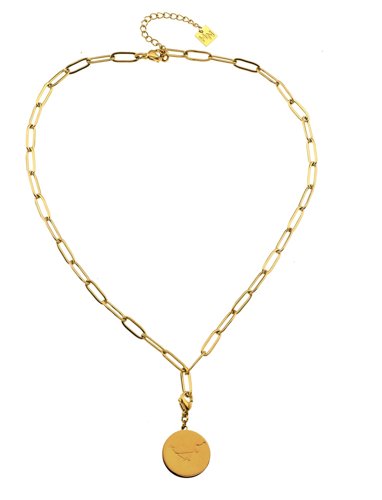 DALIA: Essential Gold Chain Link Paper-Clip Necklace - Velora Luxury Fashion