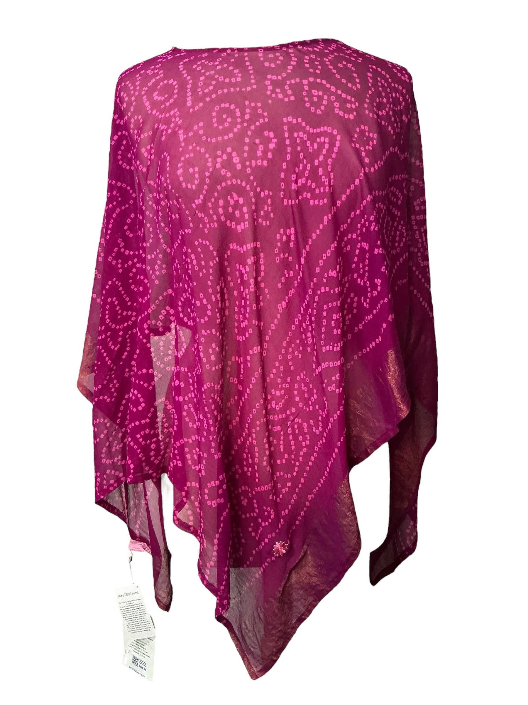 PRG6407 Sheer Avatar Pure Silk Capelet Poncho - Velora