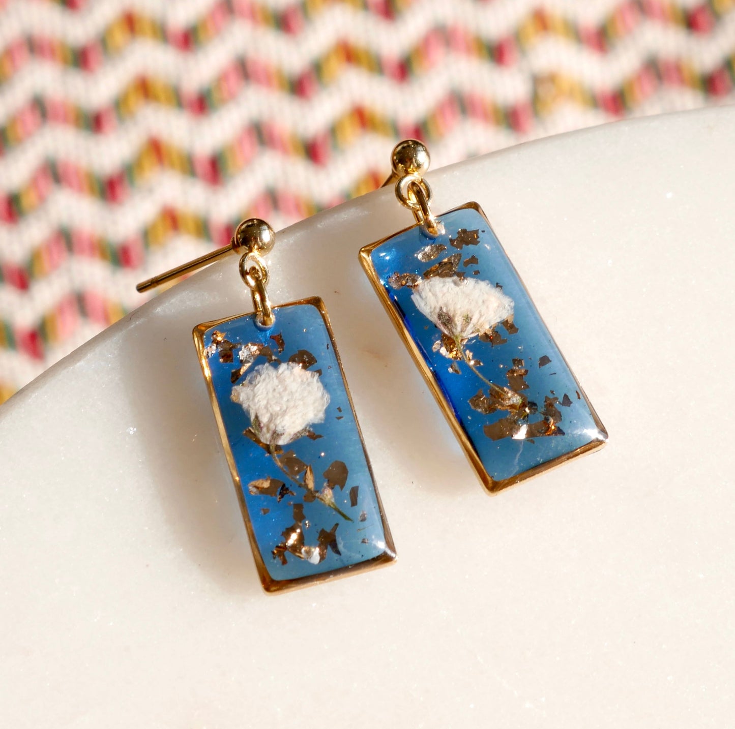 Boucles d'oreilles Céleste - rectangle (moyen) - Velora