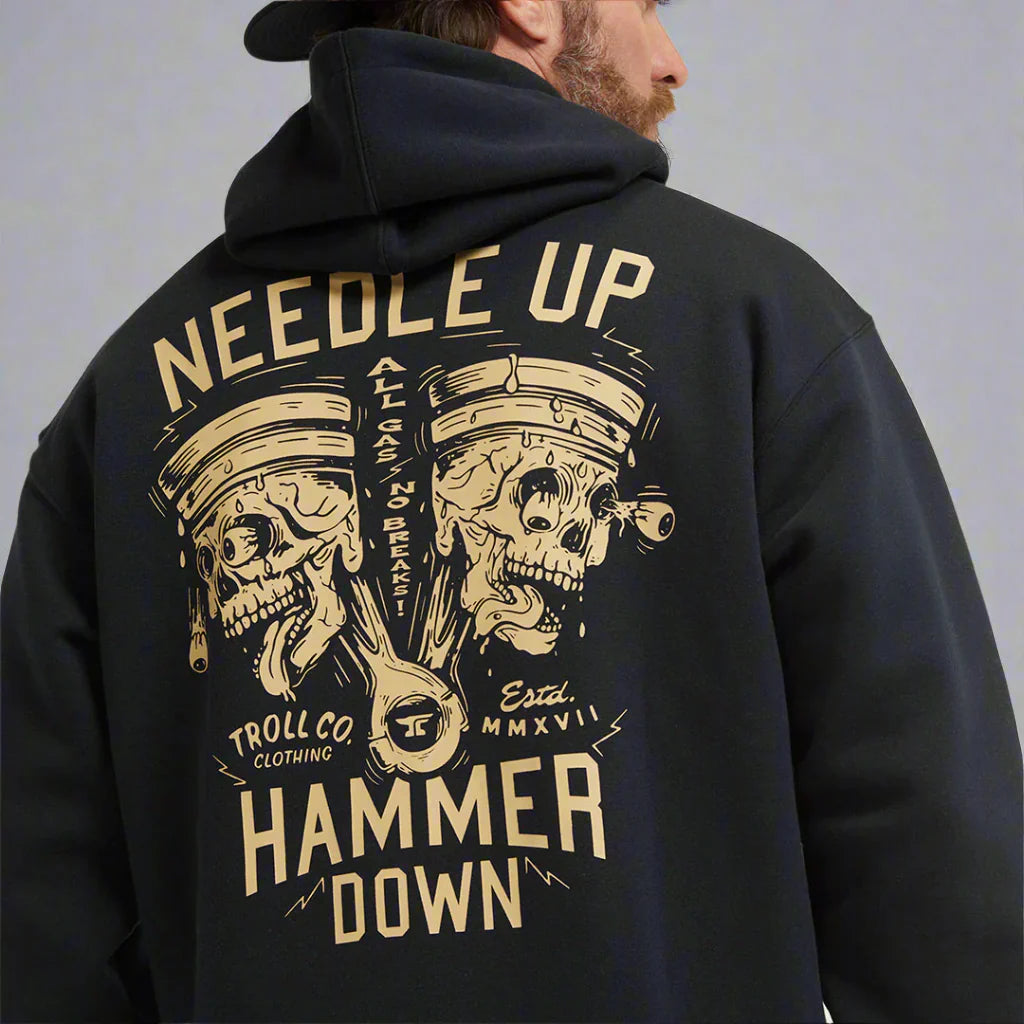 DHCM Men's Needle Up Hammer Down Twins Hoodie - Velora Luxury Fashion