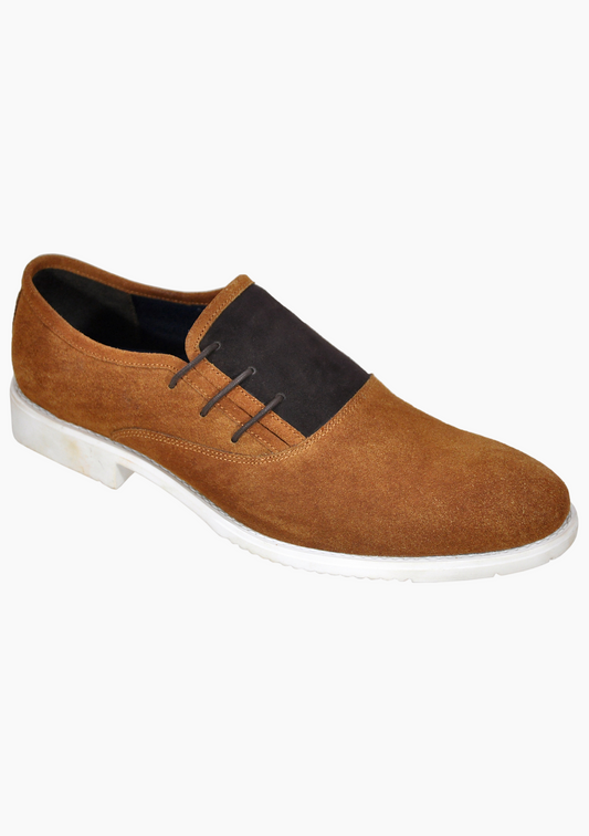 OHM Three Punched Side Lace Up Elegant Business Leather Shoes - Velora