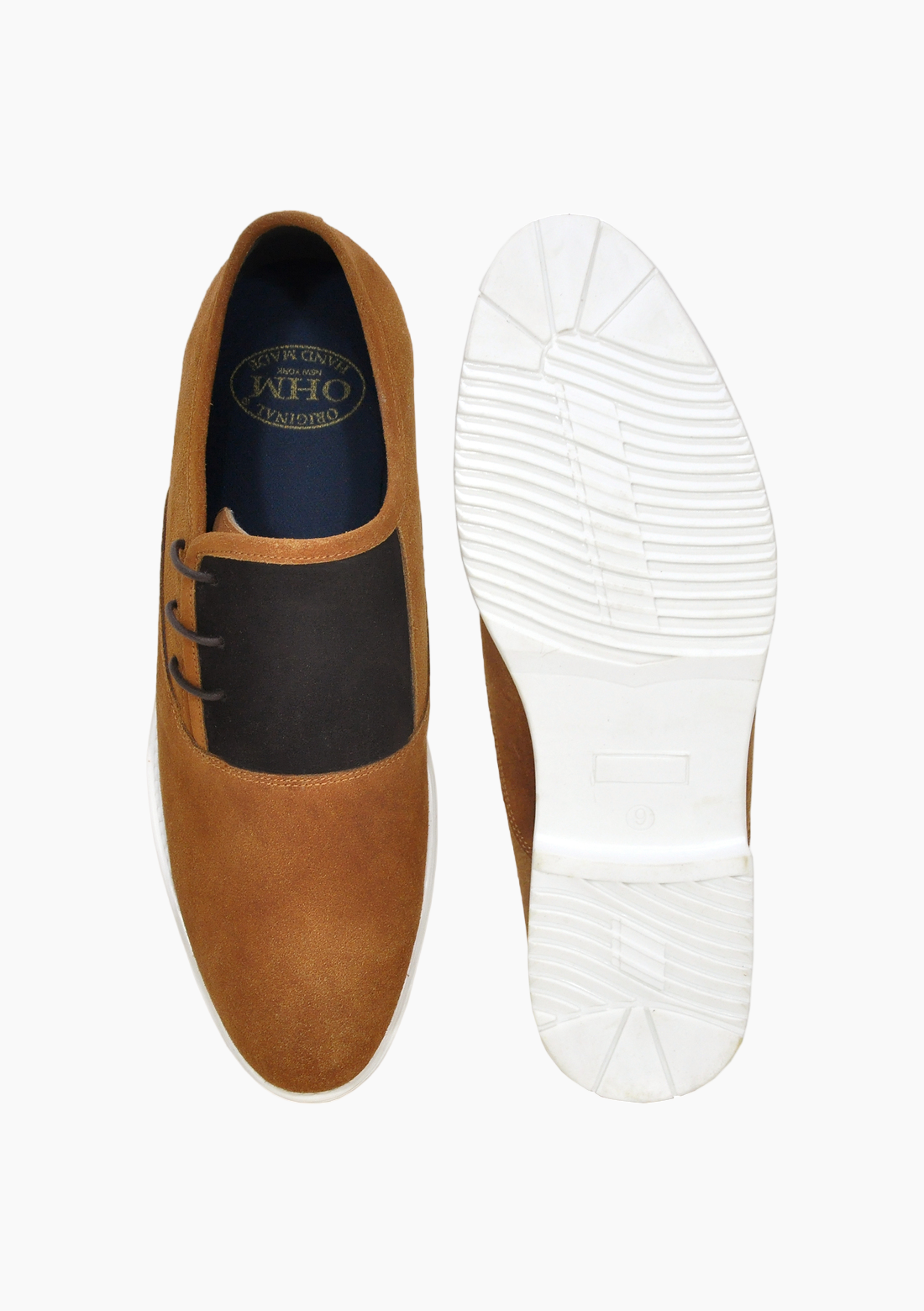 OHM Three Punched Side Lace Up Elegant Business Leather Shoes - Velora