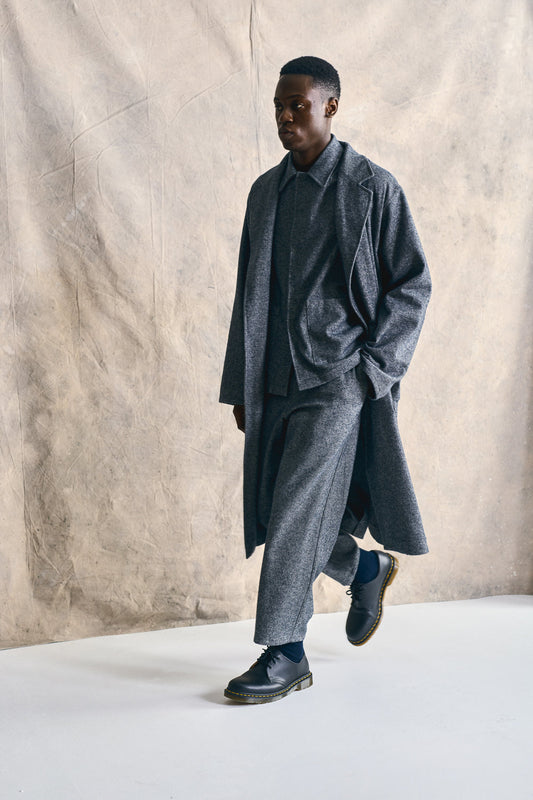 Relaxed Overcoat - Mixed Grey Devlyn van Loon