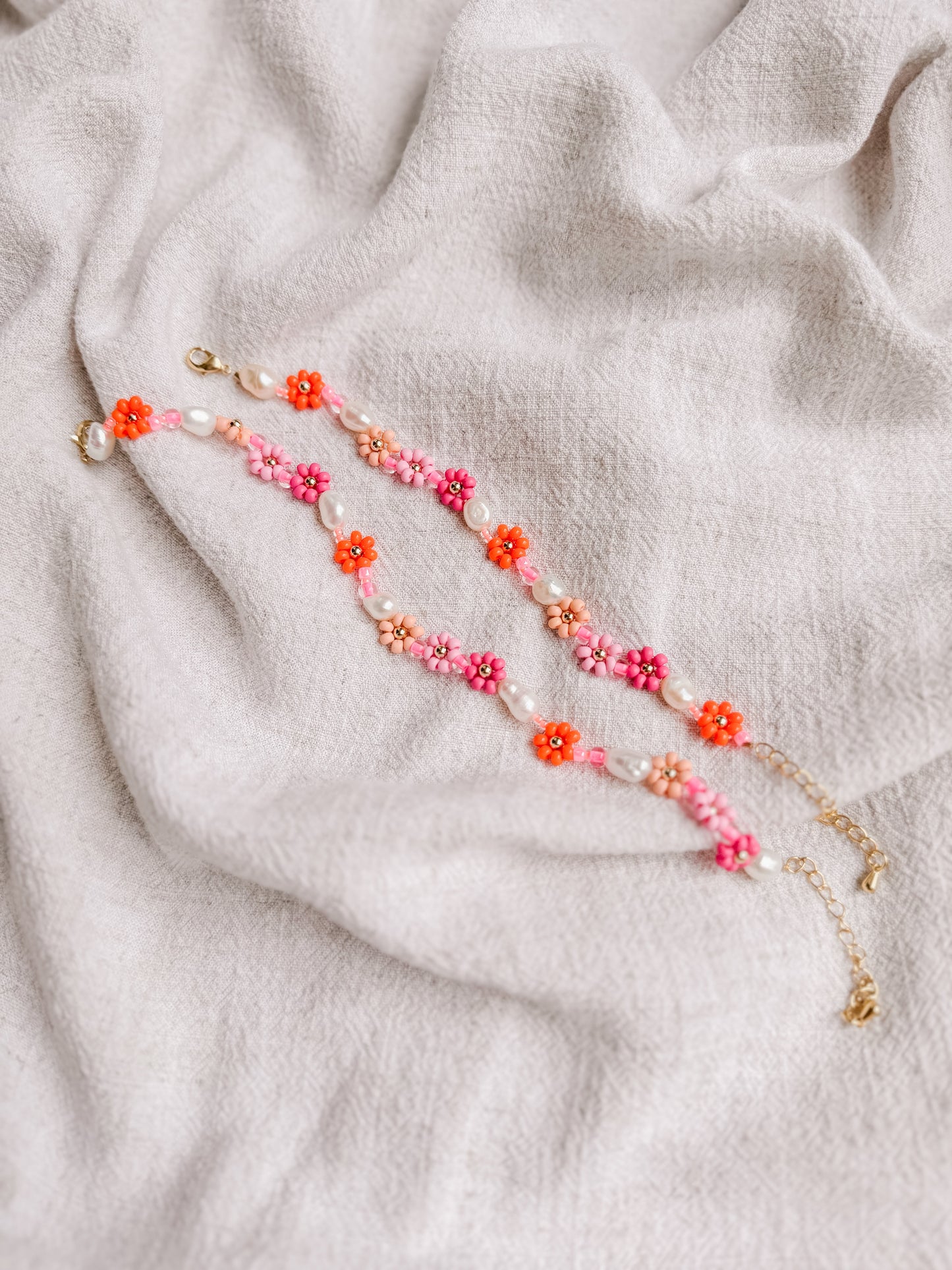 Daisy Brights Anklet in “Pink Grapefruit” - Velora Luxury Fashion