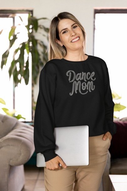 Dance Mom Rhinestone T-Shirt – Sparkly Dance Mom Life Bling Tee | Blingdazzel