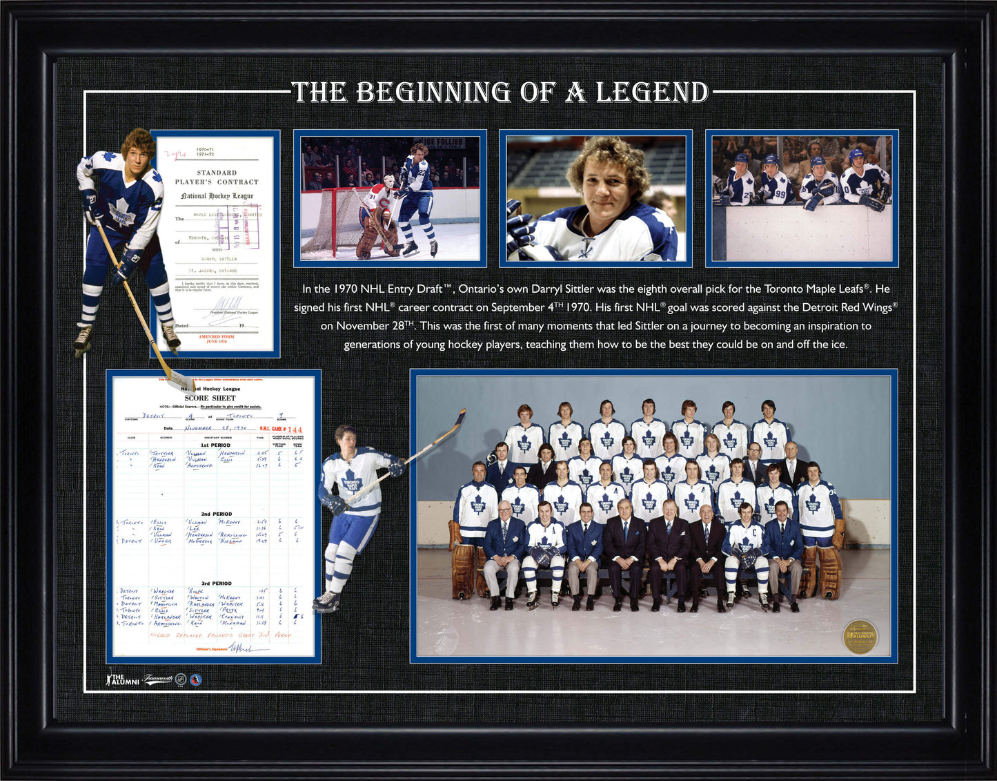 Darryl Sittler First Goal Framed Collage - Velora Luxury Fashion