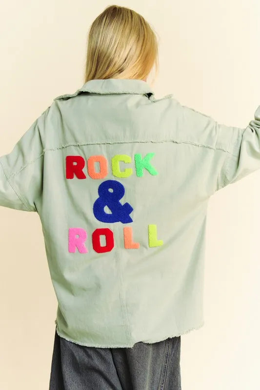 Davi & Dani Multi Color Rock & Roll Fringed Hem Loose Fit Shacket - Velora Luxury Fashion