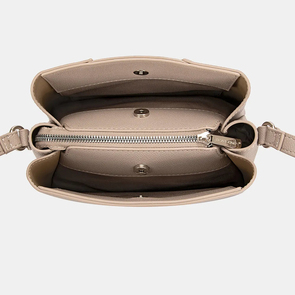 David Jones PU Leather Crossbody Bag - Velora Luxury Fashion