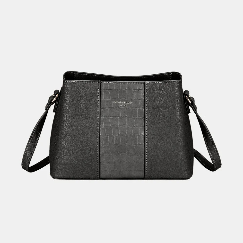 David Jones PU Leather Crossbody Bag - Velora Luxury Fashion