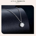 Dazzling 0.8ct Moissanite Sterling Silver Pendant Necklace - Velora Luxury Fashion