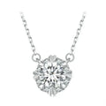 Dazzling Diamond Alternative: 1ct Moissanite Sterling Silver Pendant Necklace - Velora Luxury Fashion