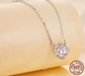 Dazzling Diamond Alternative: 1ct Moissanite Sterling Silver Pendant Necklace - Velora Luxury Fashion