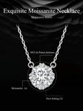 Dazzling Diamond Alternative: 1ct Moissanite Sterling Silver Pendant Necklace - Velora Luxury Fashion