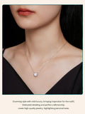 Dazzling Diamond Alternative: 1ct Moissanite Sterling Silver Pendant Necklace - Velora Luxury Fashion