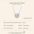 Dazzling Diamond Alternative: 1ct Moissanite Sterling Silver Pendant Necklace - Velora Luxury Fashion