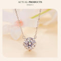 Dazzling Diamond Alternative: 1ct Moissanite Sterling Silver Pendant Necklace - Velora Luxury Fashion